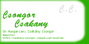 csongor csakany business card