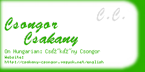 csongor csakany business card